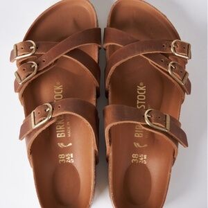 franca hex - cognac oiled leather birkenstock womens 38